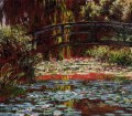 Le pont sur l’étang aux nymphéas Claude Monet Fleurs impressionnistes